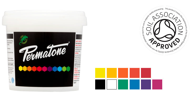 PERMATONE eco-friendly soil association approved screen printing inks for color matching