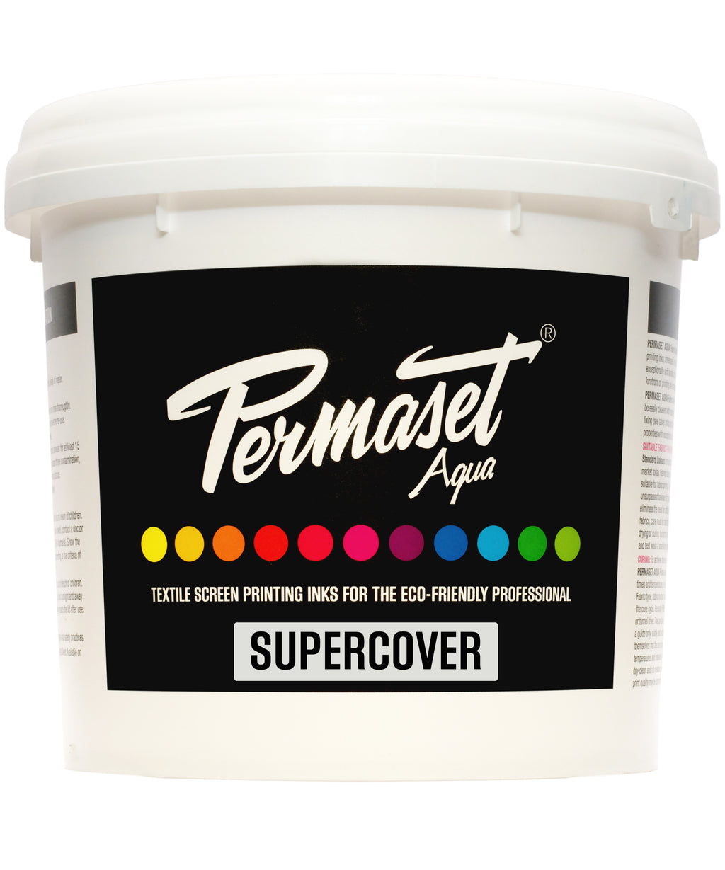PERMASET SUPERCOVER water-based opaque screen printing inks for dark fabrics