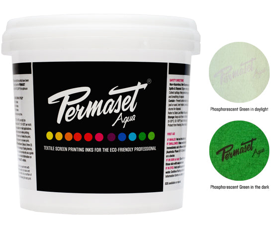 PERMASET Phosphorescent Green water-based ink