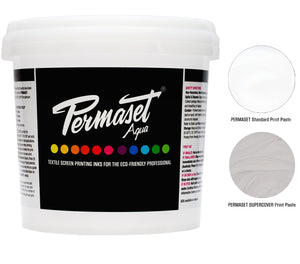 PERMASET AQUA and PERMASET SUPERCOVER Print Paste for making reductions and as a base for mixing water based screen printing inks