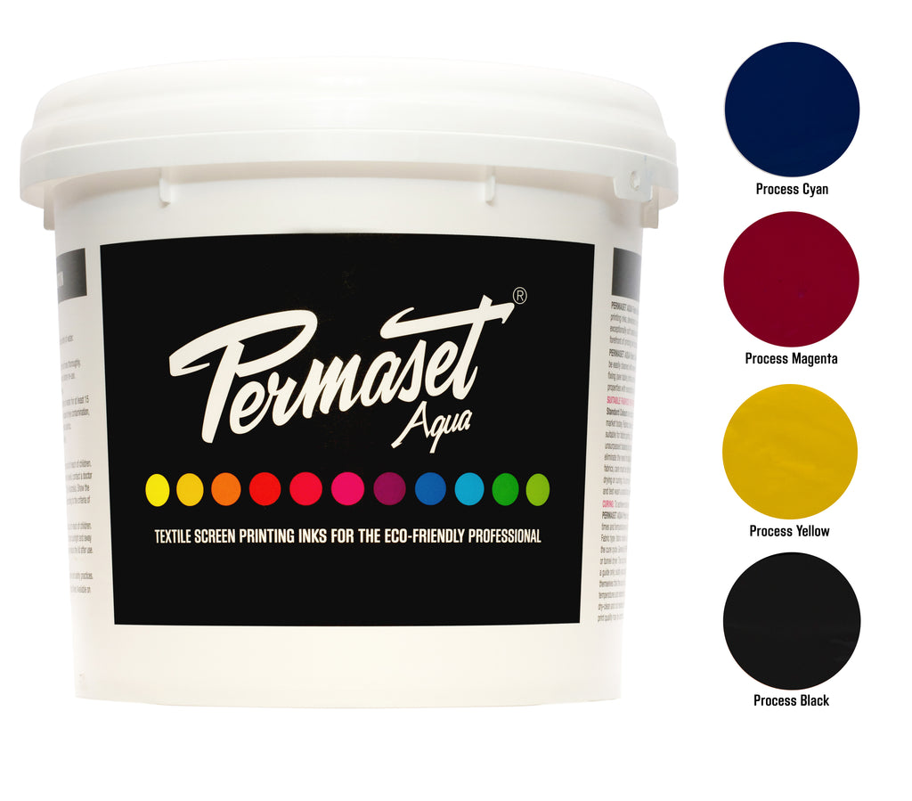 PERMASET AQUA screen printing process inks for photographic designs